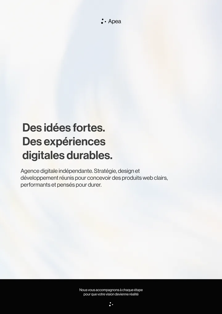 Couverture de la plaquette commerciale Apea